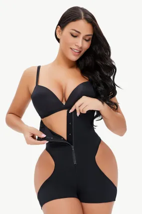 Full Figure Cutout Under-Bust Bodysuit Shapewear