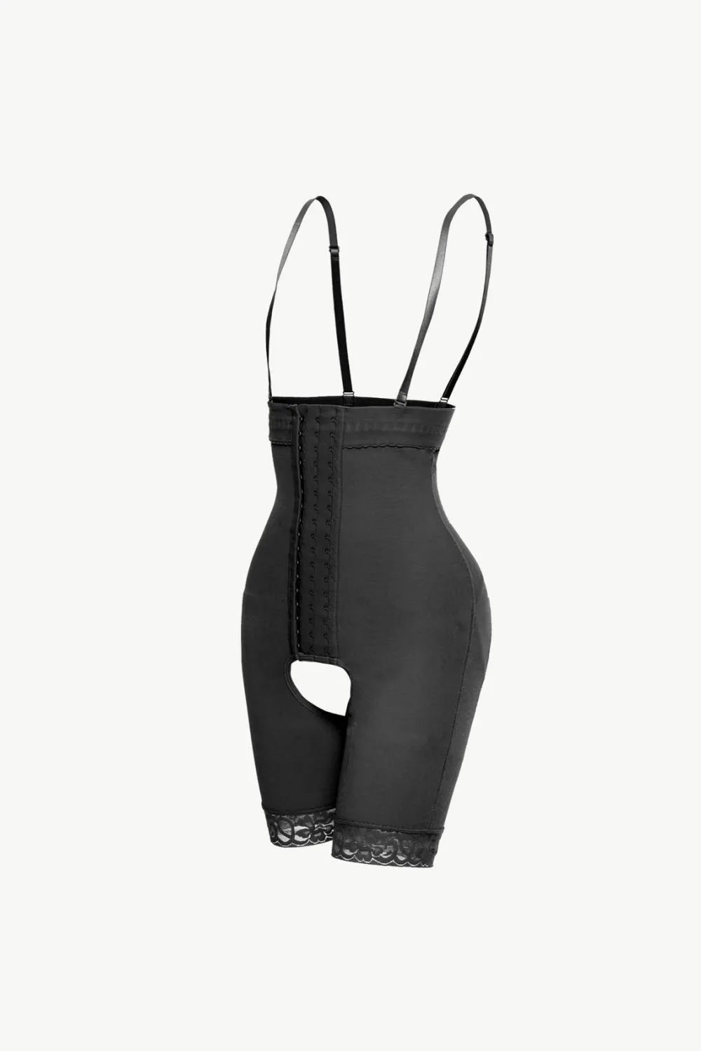 Full Size Hook-and-Eye Lace Trim Shaping Bodysuit