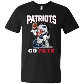 Go Pats - New England Patriots Super Bowl 2019 Mickey Mouse Football Nfl Men V-Neck T-Shirt