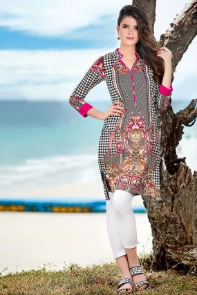 Gul Ahmed Black Printed Lawn Tunic SL-146 A