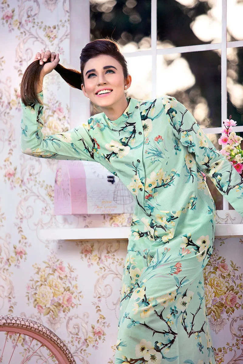 Gul Ahmed Blue Soya Silk Lawn SSY-04