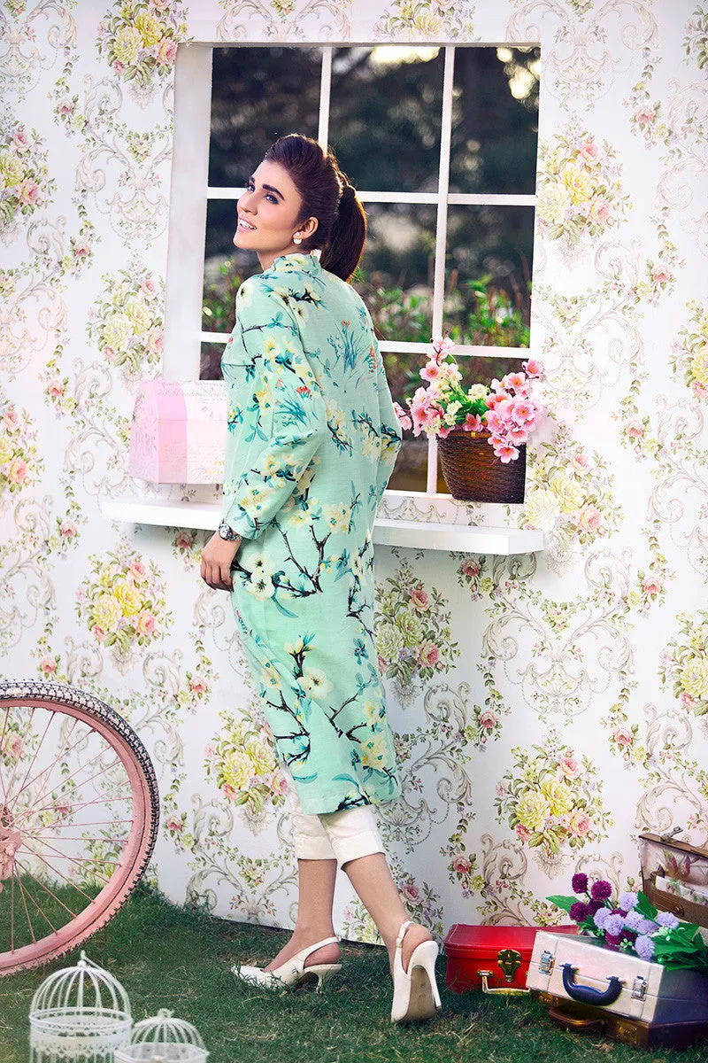 Gul Ahmed Blue Soya Silk Lawn SSY-04