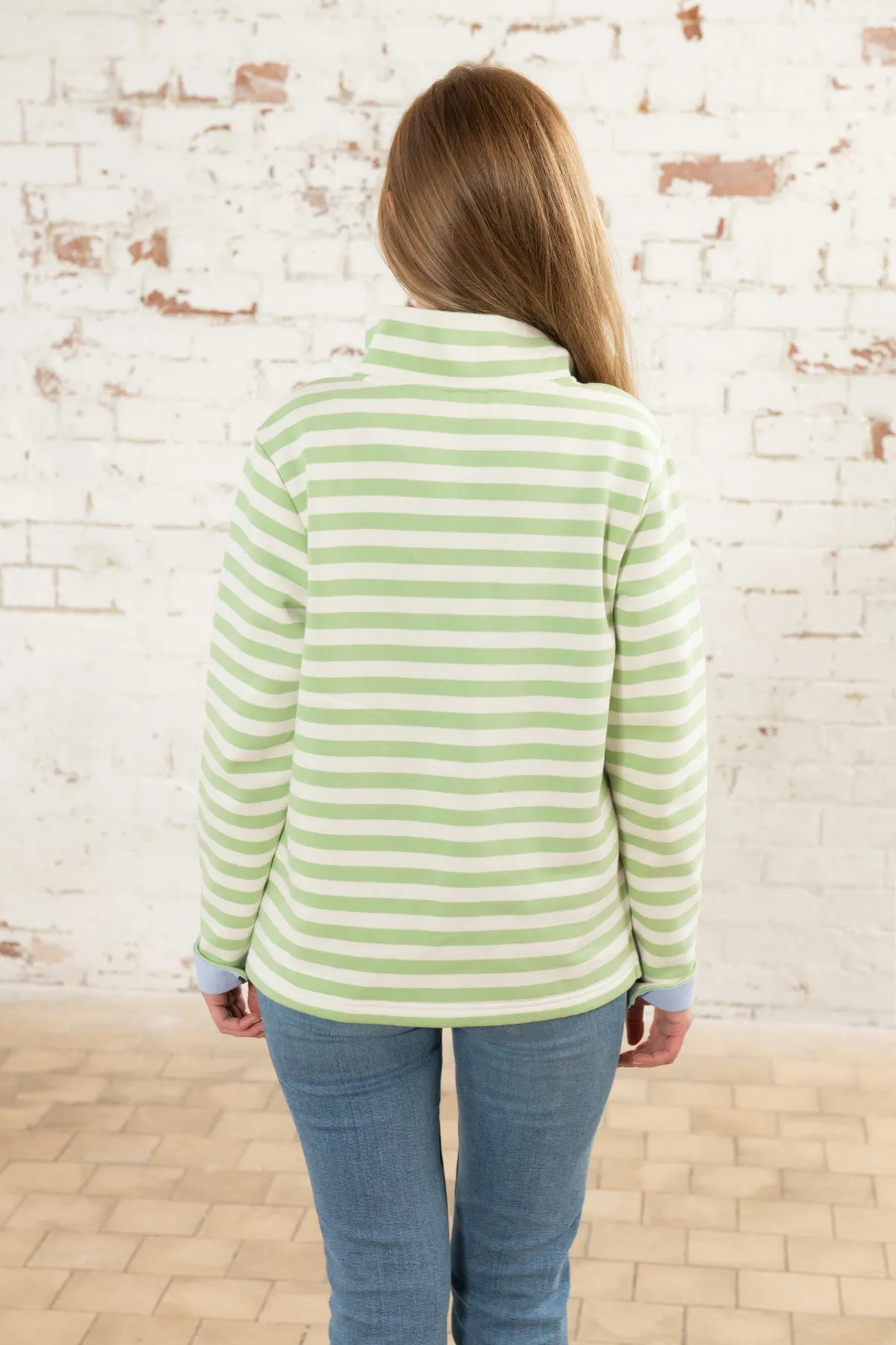 Haven Jersey - Soft Green Stripe