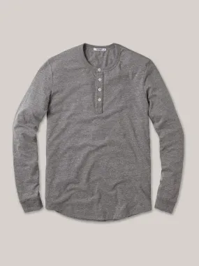 Heather Grey Vintage Tri-Blend Henley