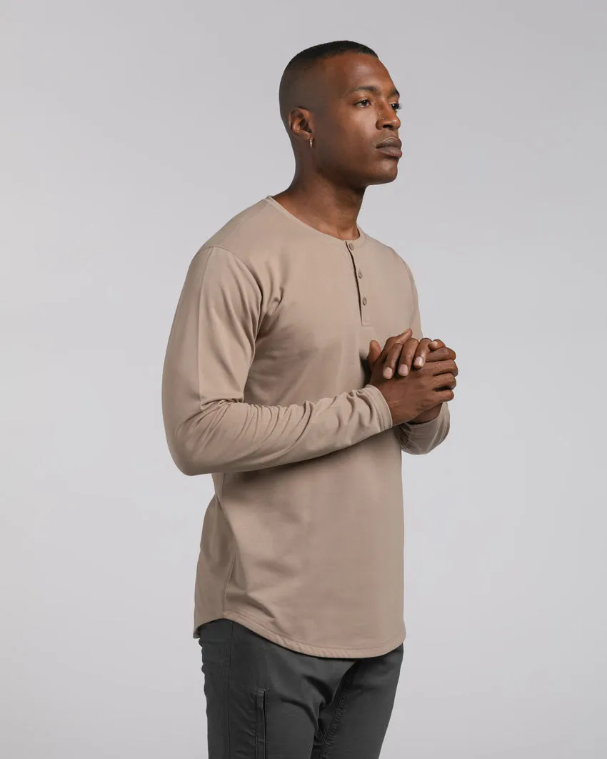 Henley Drop-Cut Long Sleeve: BYLT Signature