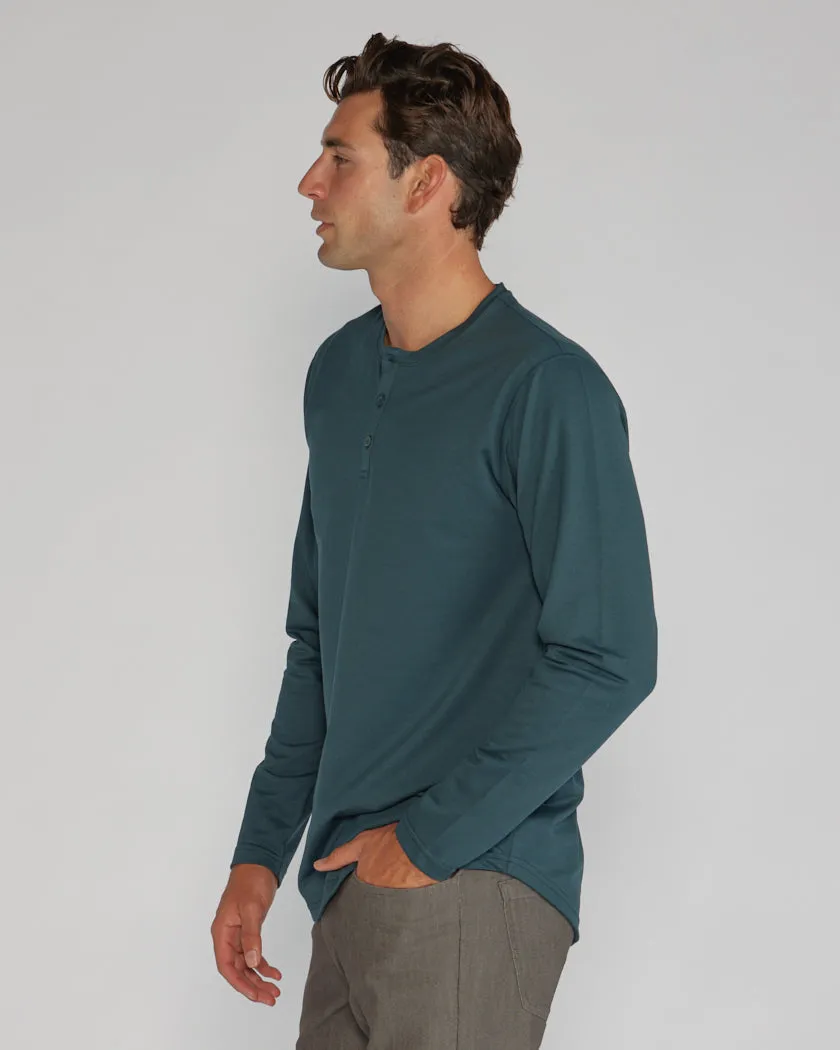 Henley Drop-Cut Long Sleeve: BYLT Signature