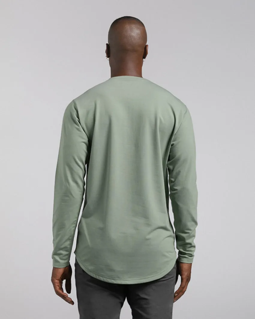 Henley Drop-Cut Long Sleeve: LUX