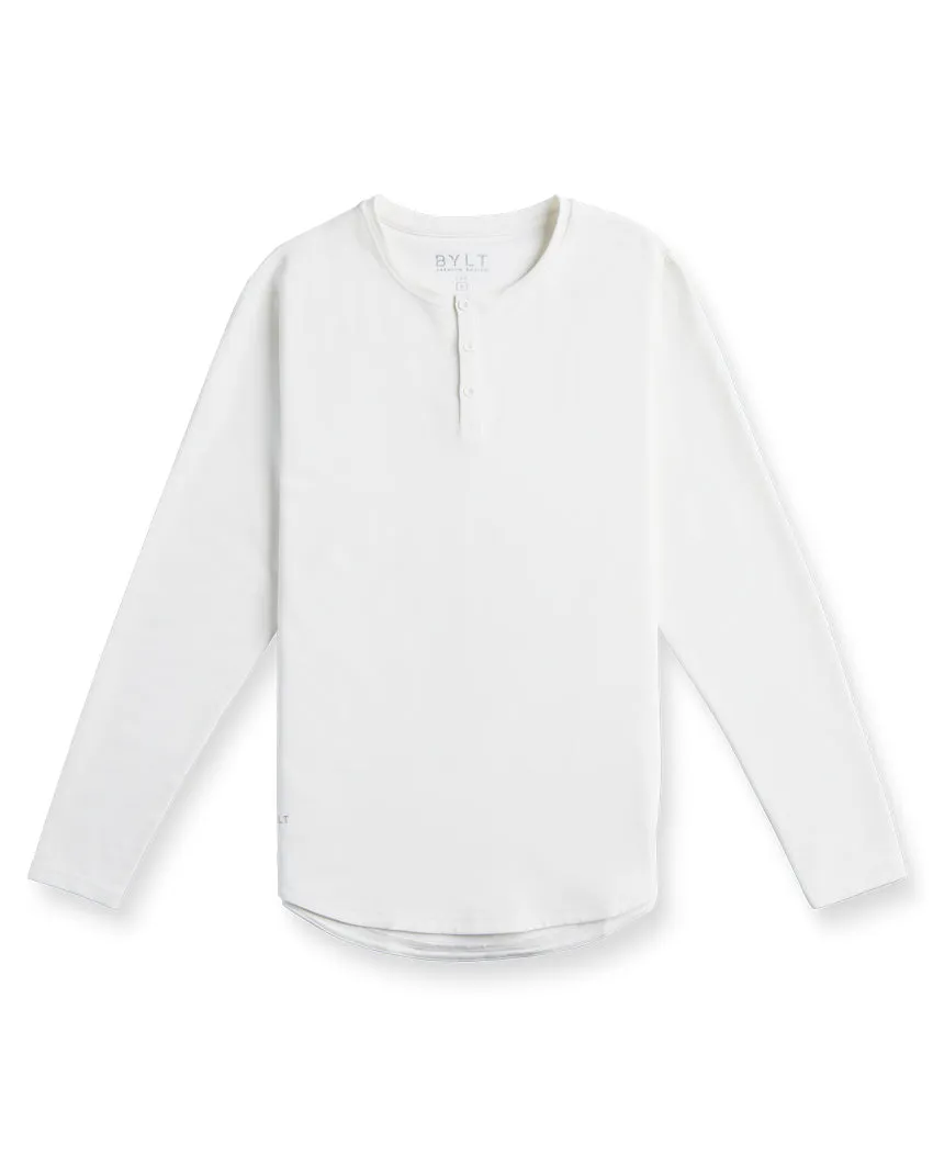 Henley Drop-Cut Long Sleeve: LUX