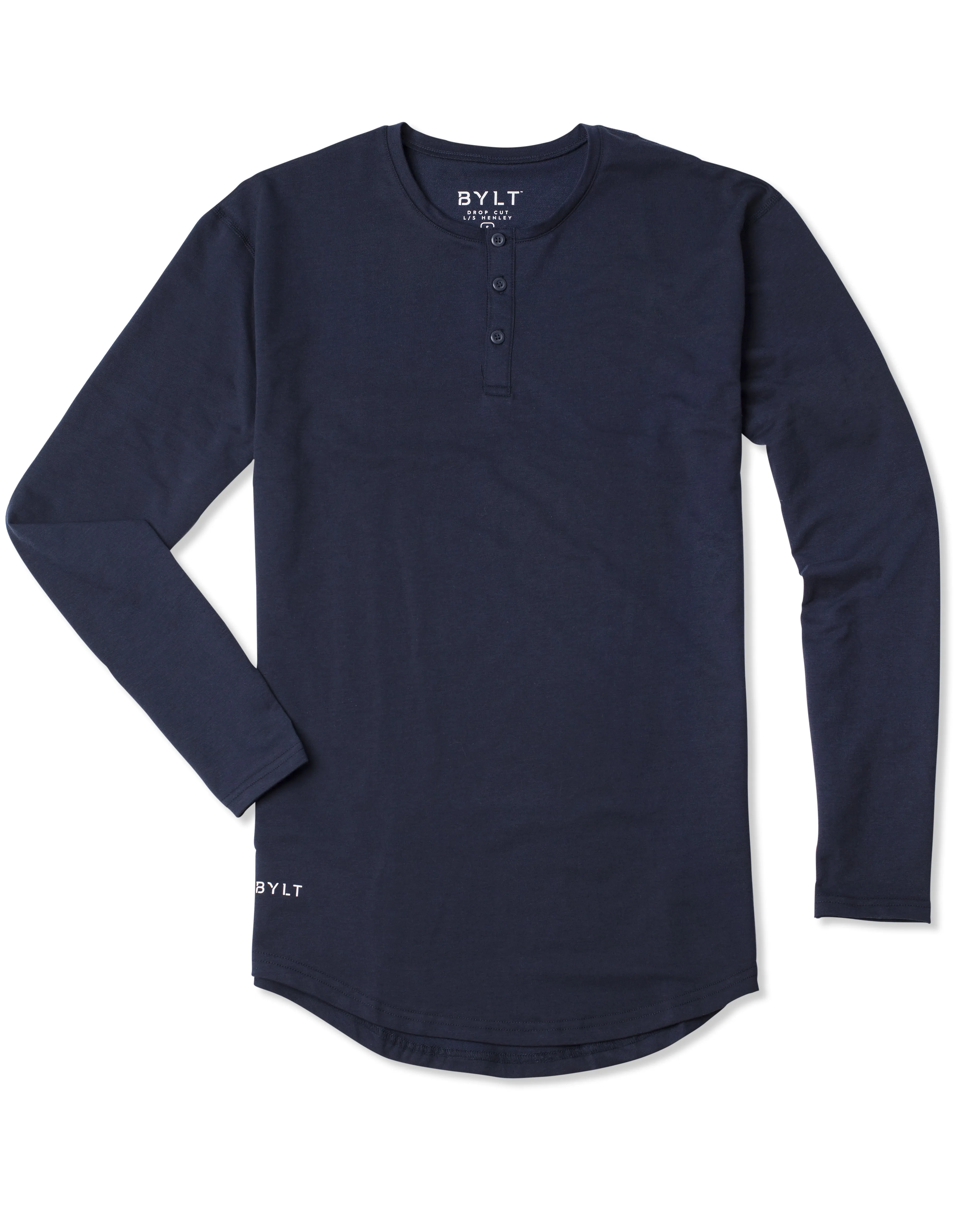 Henley Drop-Cut Long Sleeve: LUX