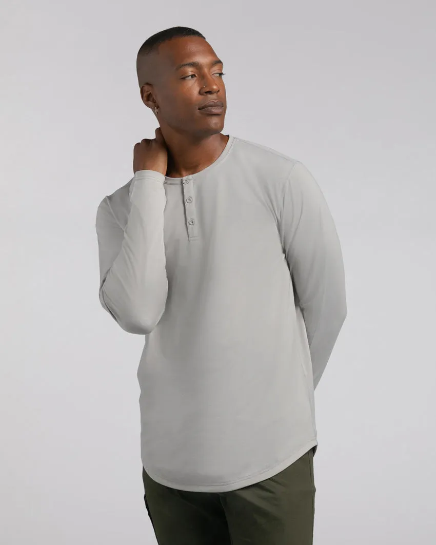 Henley Drop-Cut Long Sleeve: LUX