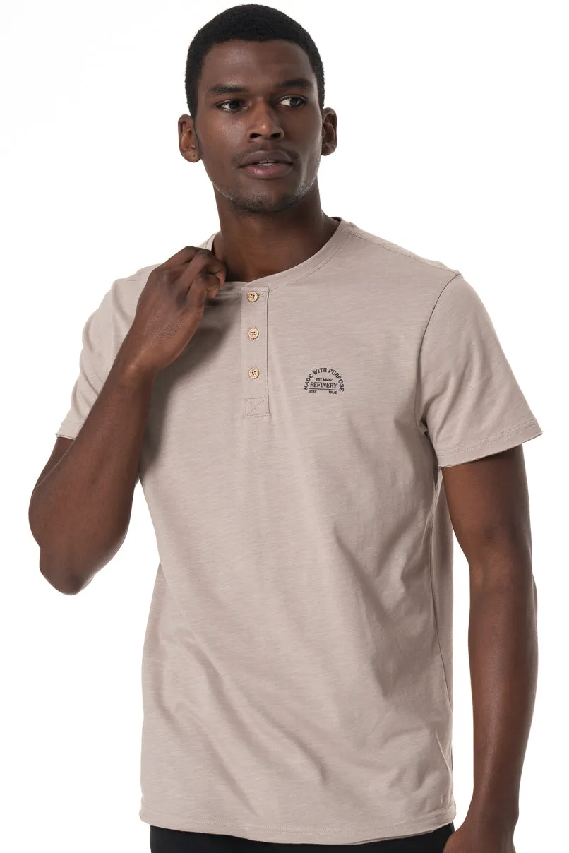 Henley T-Shirt _ 151840 _ Biscuit