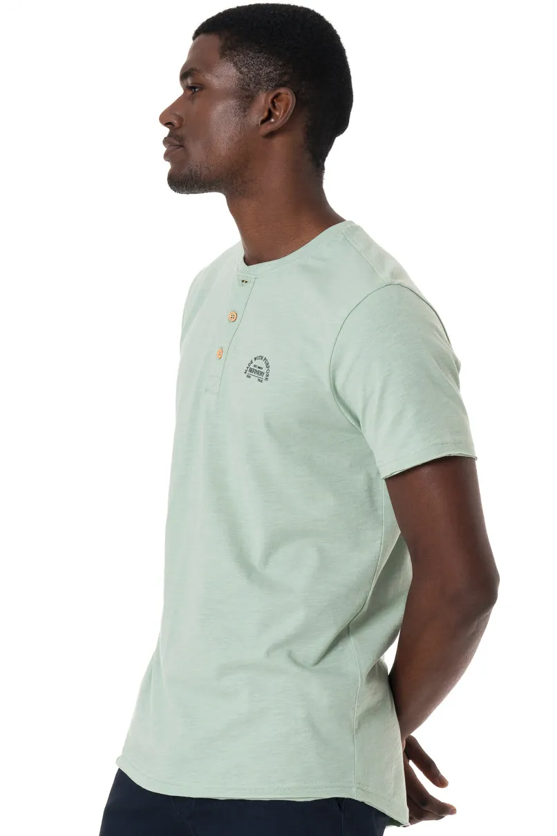 Henley T-Shirt _ 151840 _ Sage