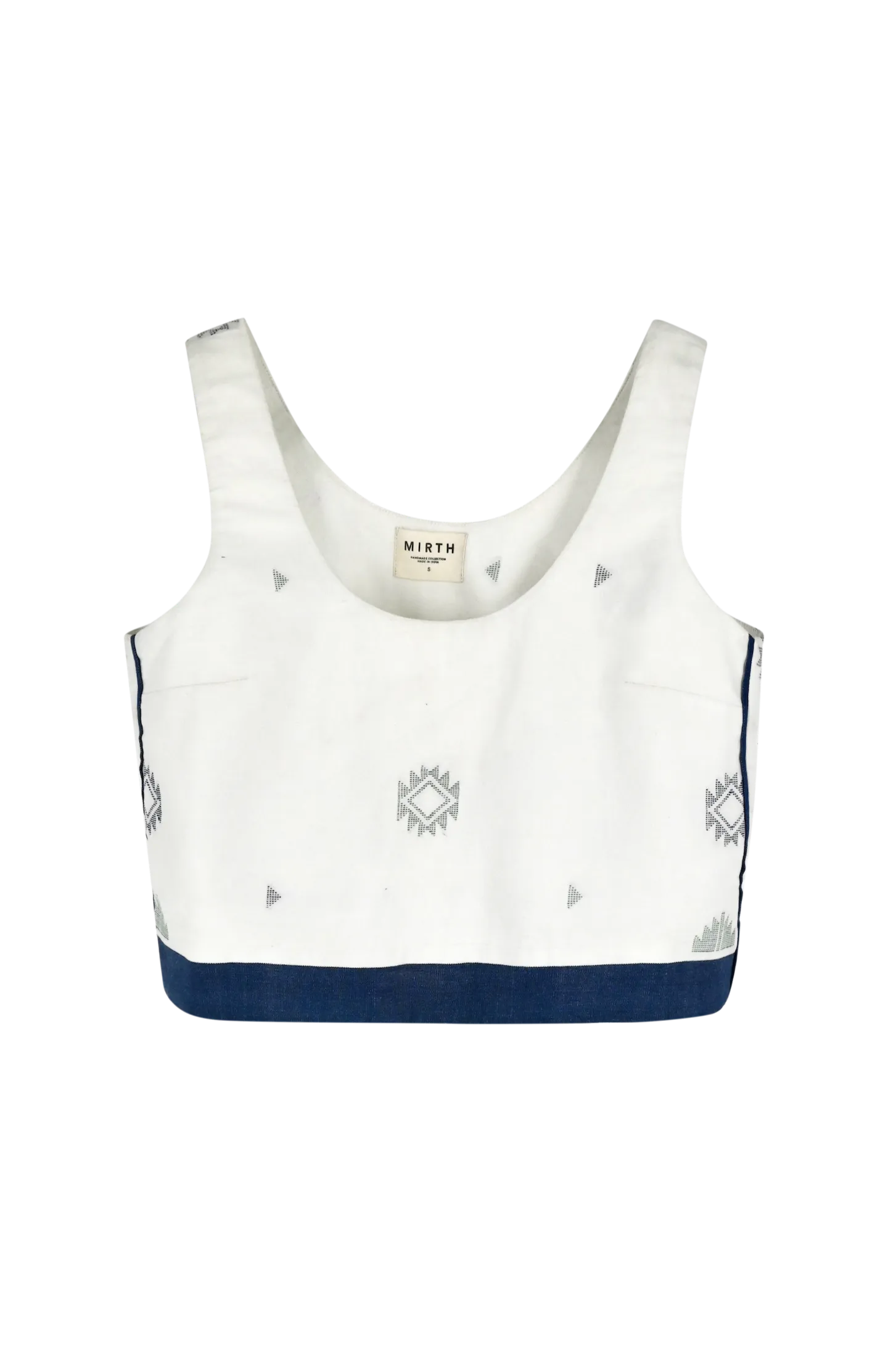 Hudson Tank in White Sedona Jamdani