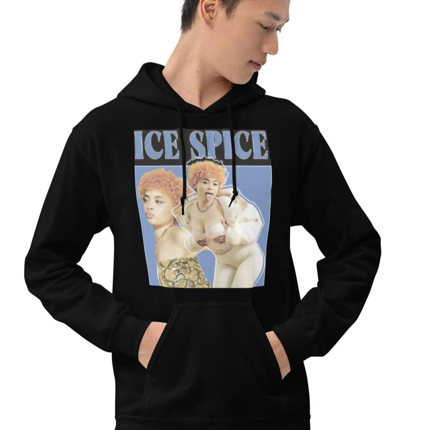 Ice Spice Hoodie Ice Using her Spice Blended Cotton Unisex Midweight Pullover