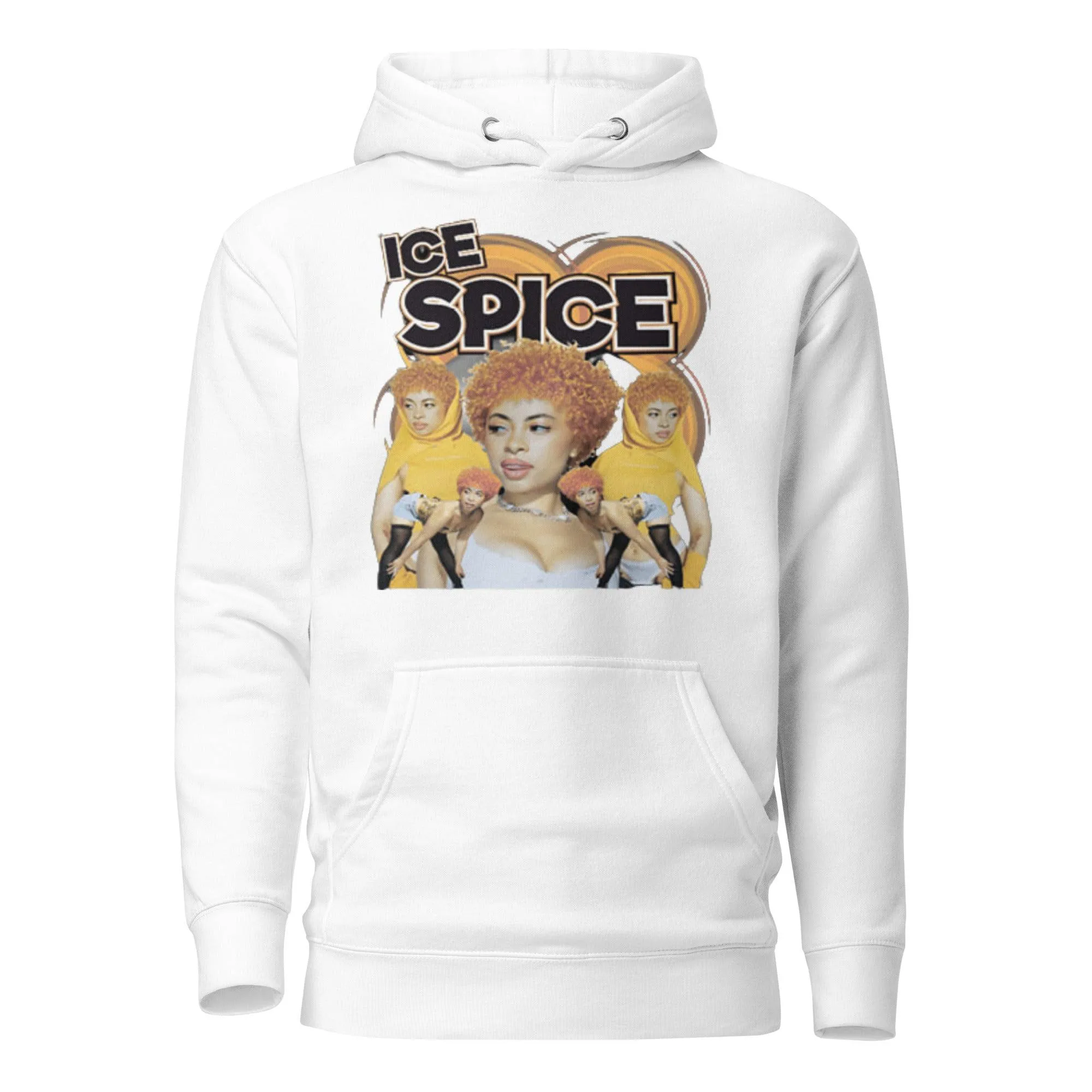 Ice Spice Hoodie Triple Orange Madness Midweight Unisex Hooded Blended Pullover