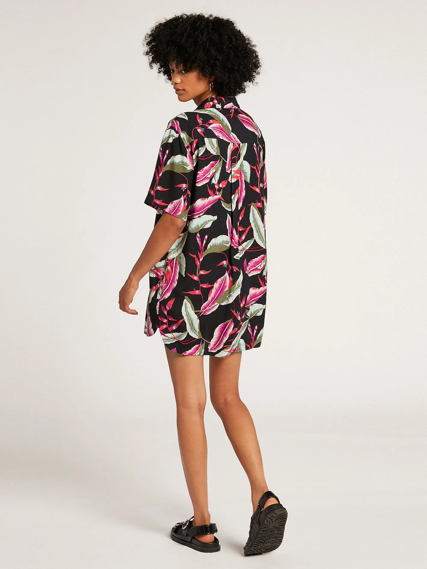 In Tha Tropics Tunic Dress - Black Combo