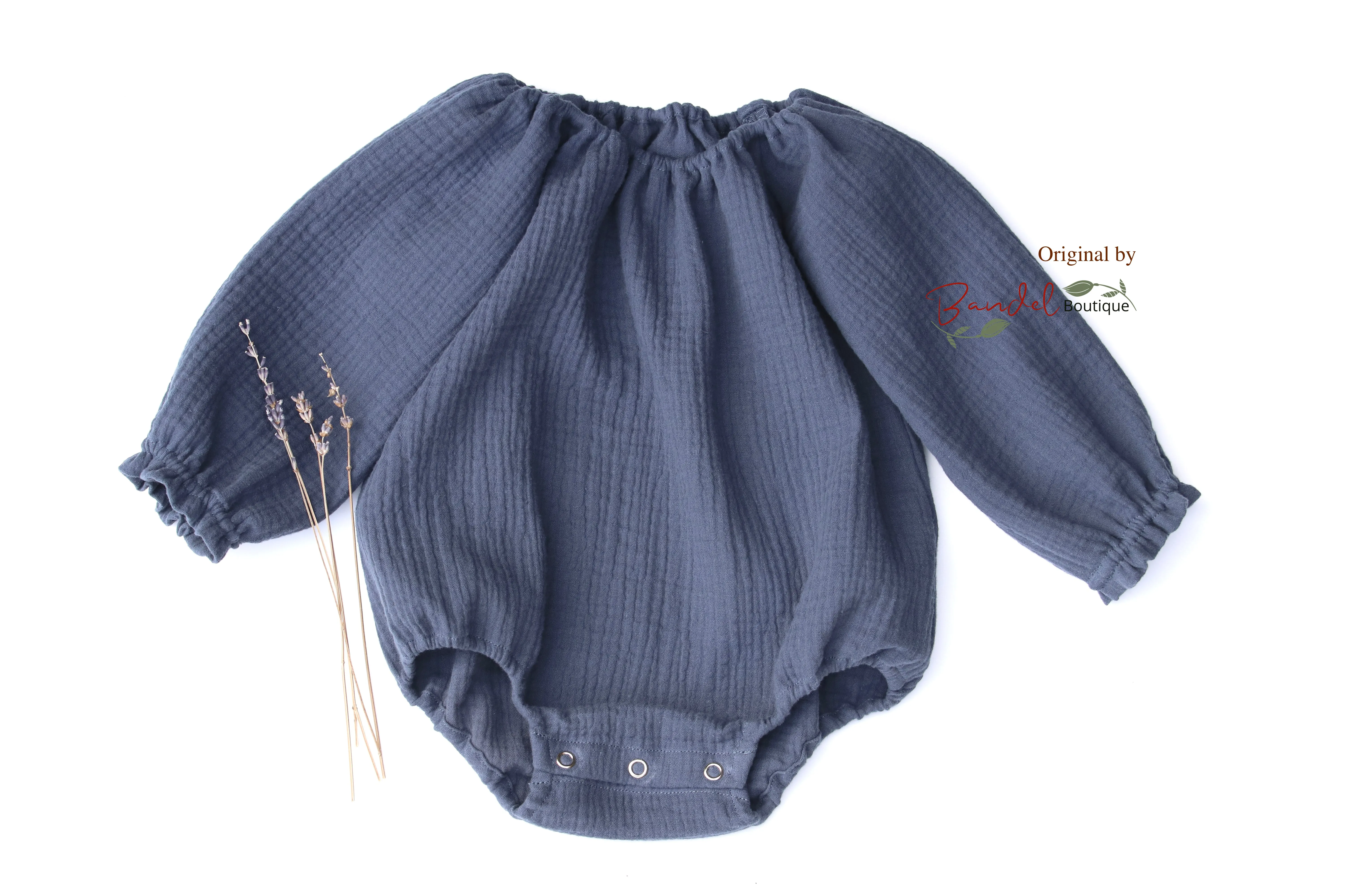 Jeans-Blue Muslin Bodysuit