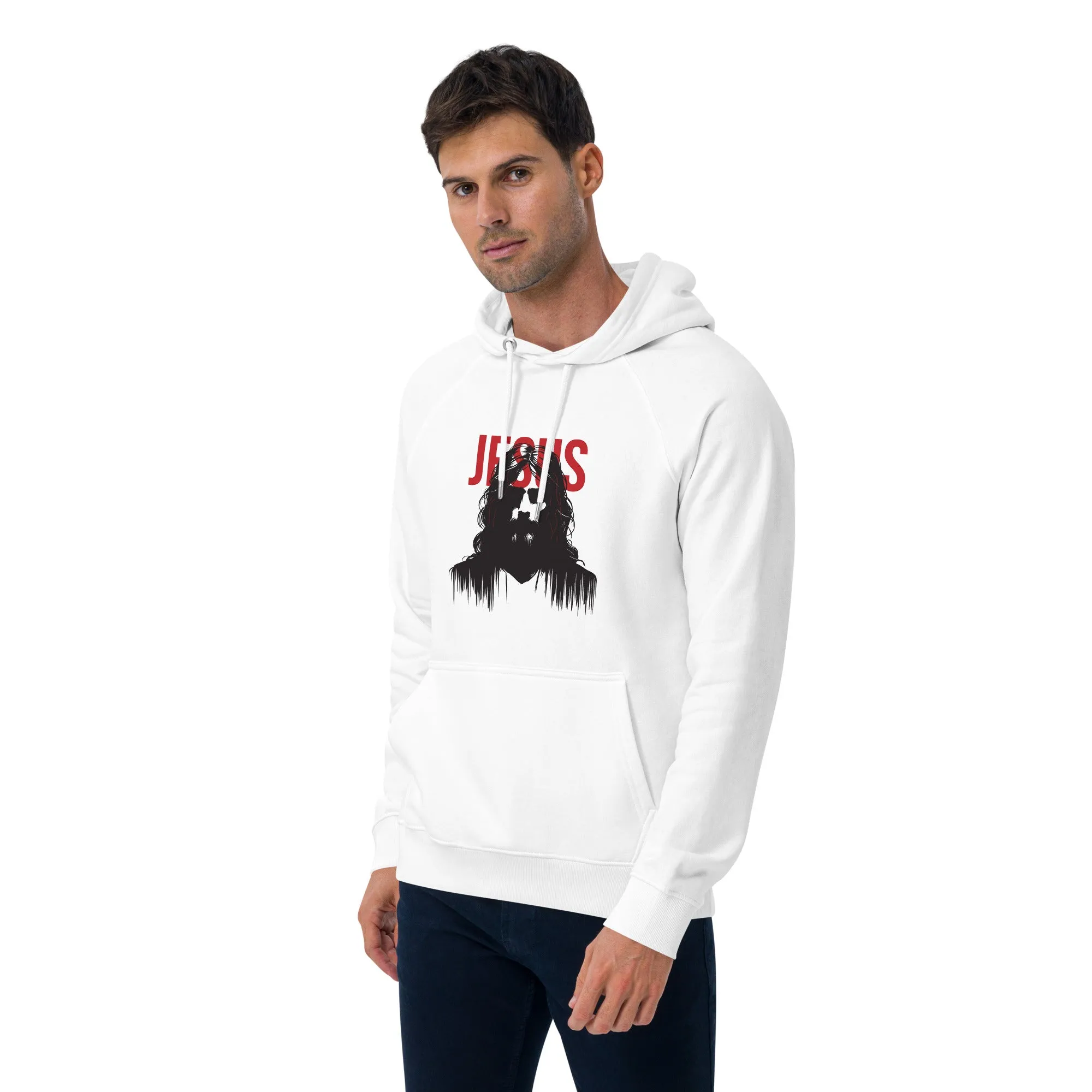 Jesus Graphics Men Eco Raglan Hoodie