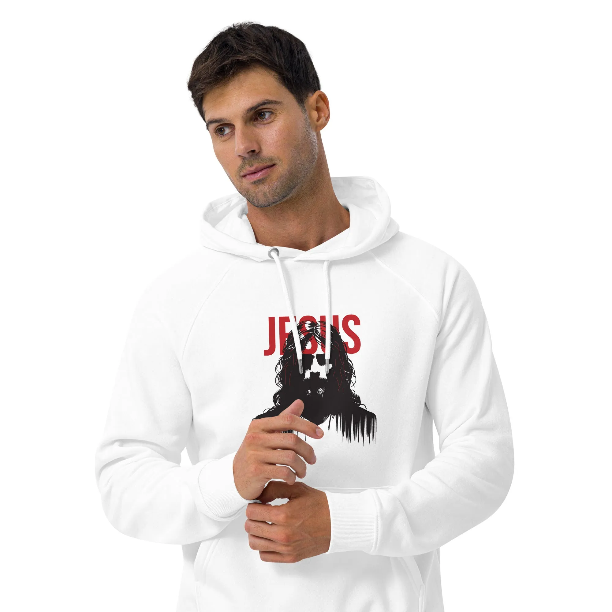 Jesus Graphics Men Eco Raglan Hoodie