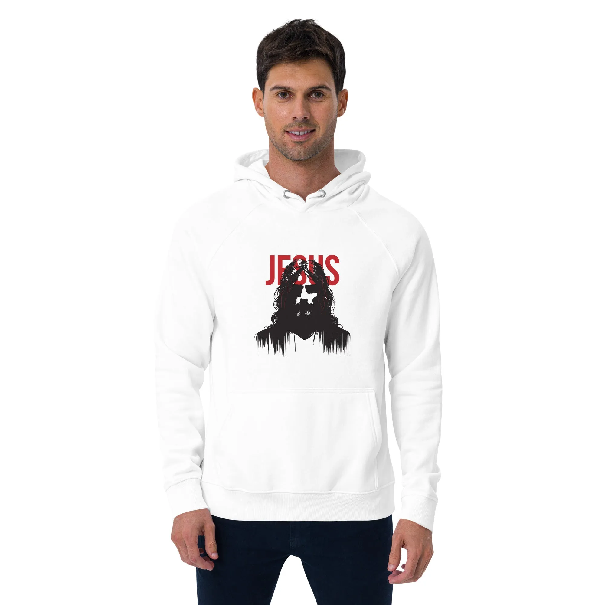 Jesus Graphics Men Eco Raglan Hoodie