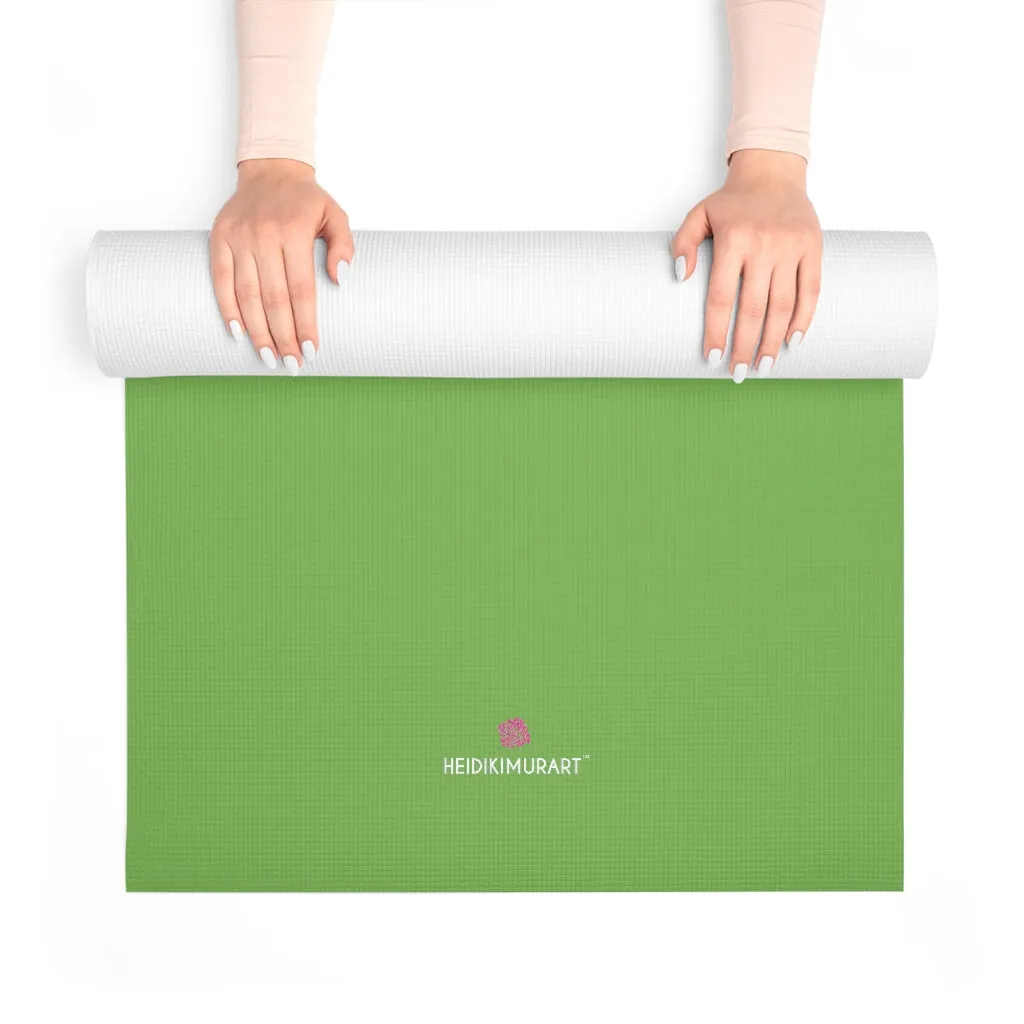 Light Green Foam Yoga Mat, Solid Green Color Best Lightweight 0.25" thick Mat - Printed in USA (Size: 24″x72")