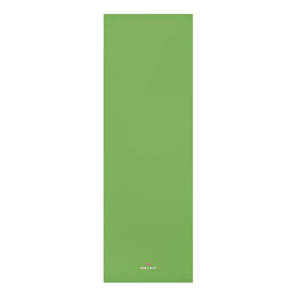 Light Green Foam Yoga Mat, Solid Green Color Best Lightweight 0.25" thick Mat - Printed in USA (Size: 24″x72")