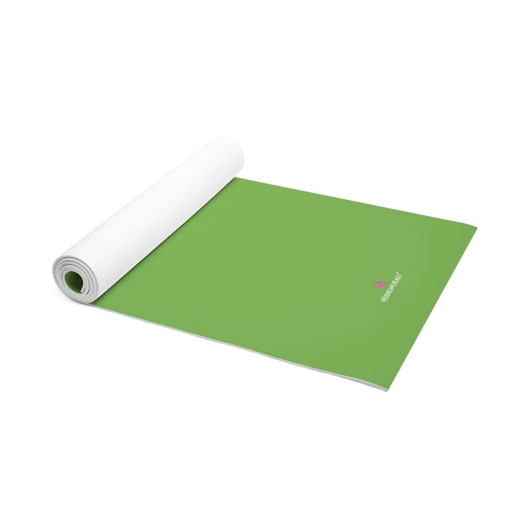 Light Green Foam Yoga Mat, Solid Green Color Best Lightweight 0.25" thick Mat - Printed in USA (Size: 24″x72")