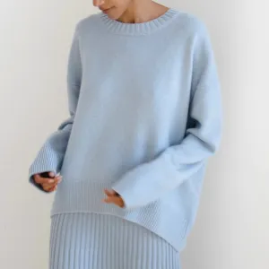 Loose-Fitting O-Neck Oversized Pullover Sweaters