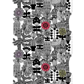 Marimekko Fabric - Cotton - Lintukoto 192 Black/White/Multi