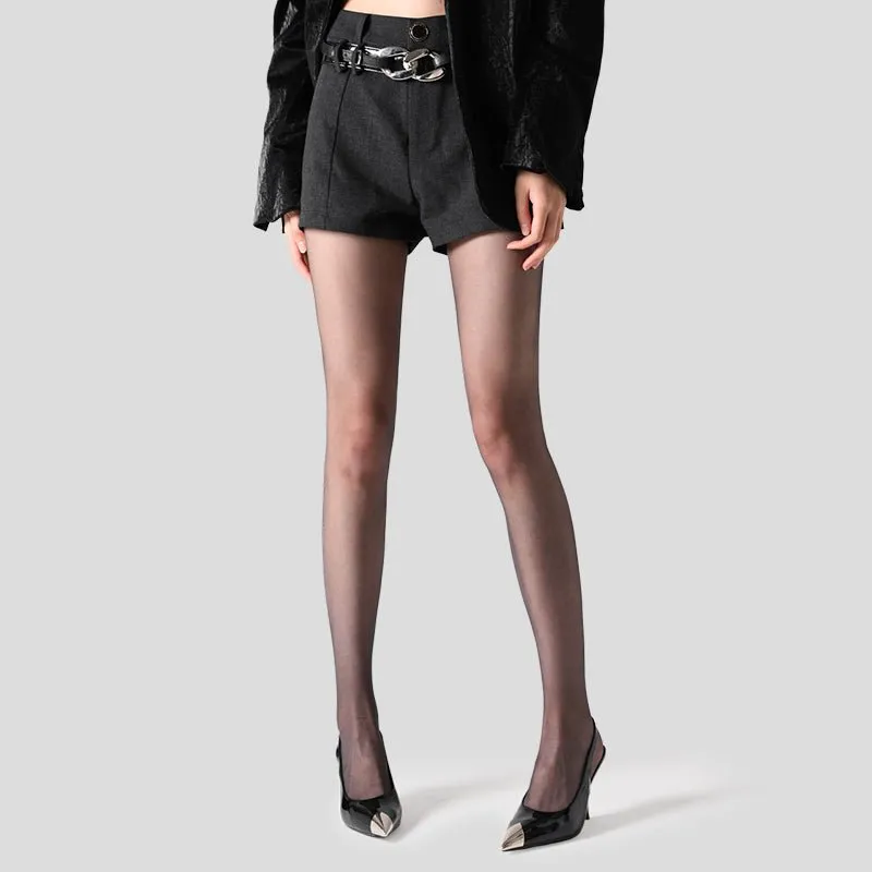 Minimalist Sweetie All-season Women Black Sheer Tights