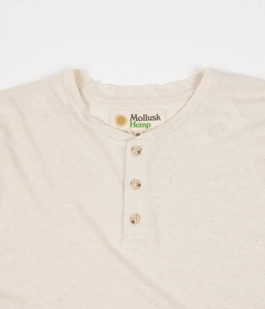 Mollusk Short Sleeve Henley T-Shirt - Natural