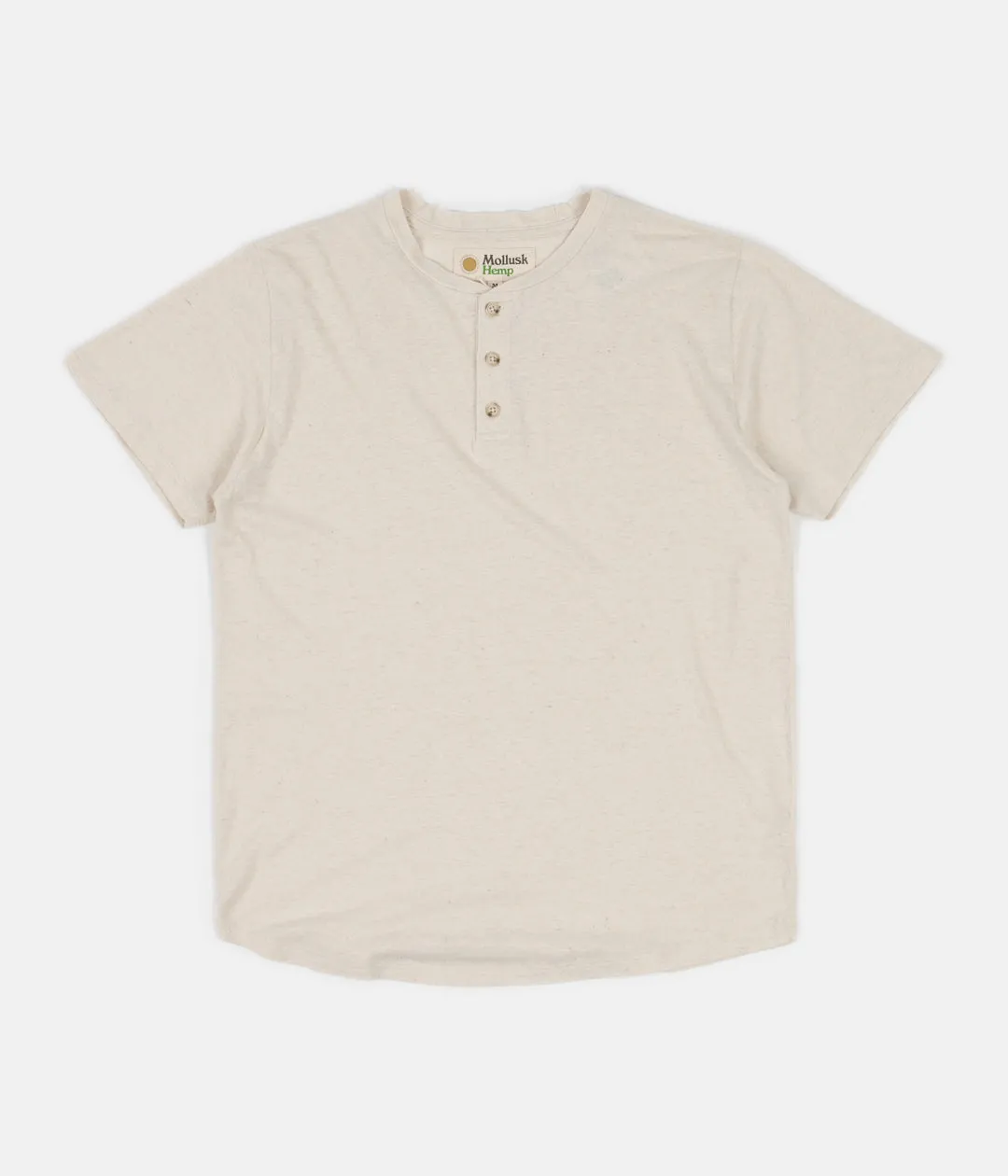 Mollusk Short Sleeve Henley T-Shirt - Natural