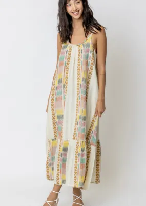 Natural Print Maxi Dress