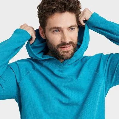 New - All In Motion Men's Pullover Hooded Waffle Knit Hoodie Athletic Fit