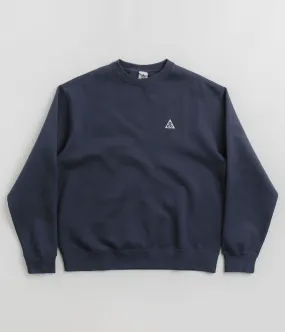 Nike ACG Tuff Fleece Crewneck Sweatshirt - Thunder Blue / Summit White