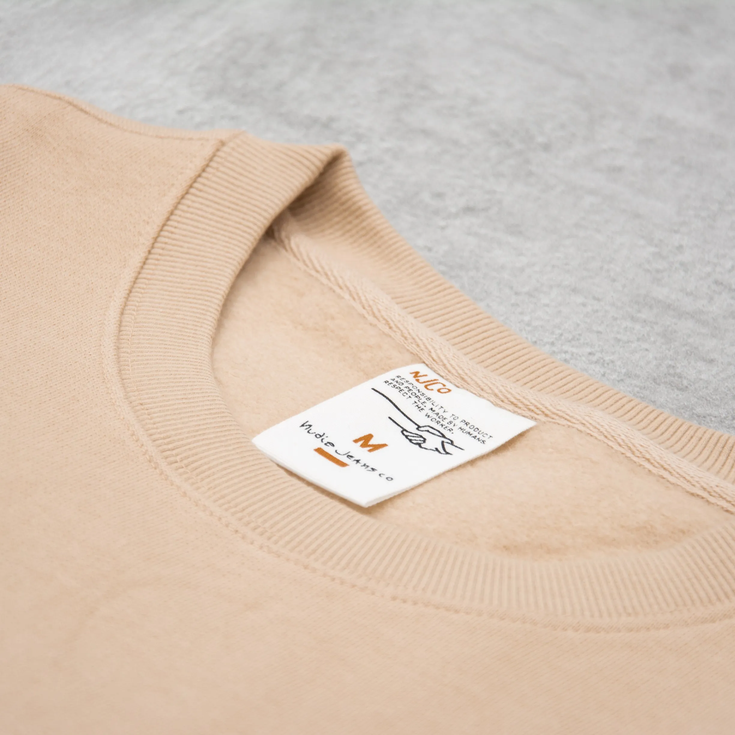 Nudie Frasse Logo Sweatshirt - Cream