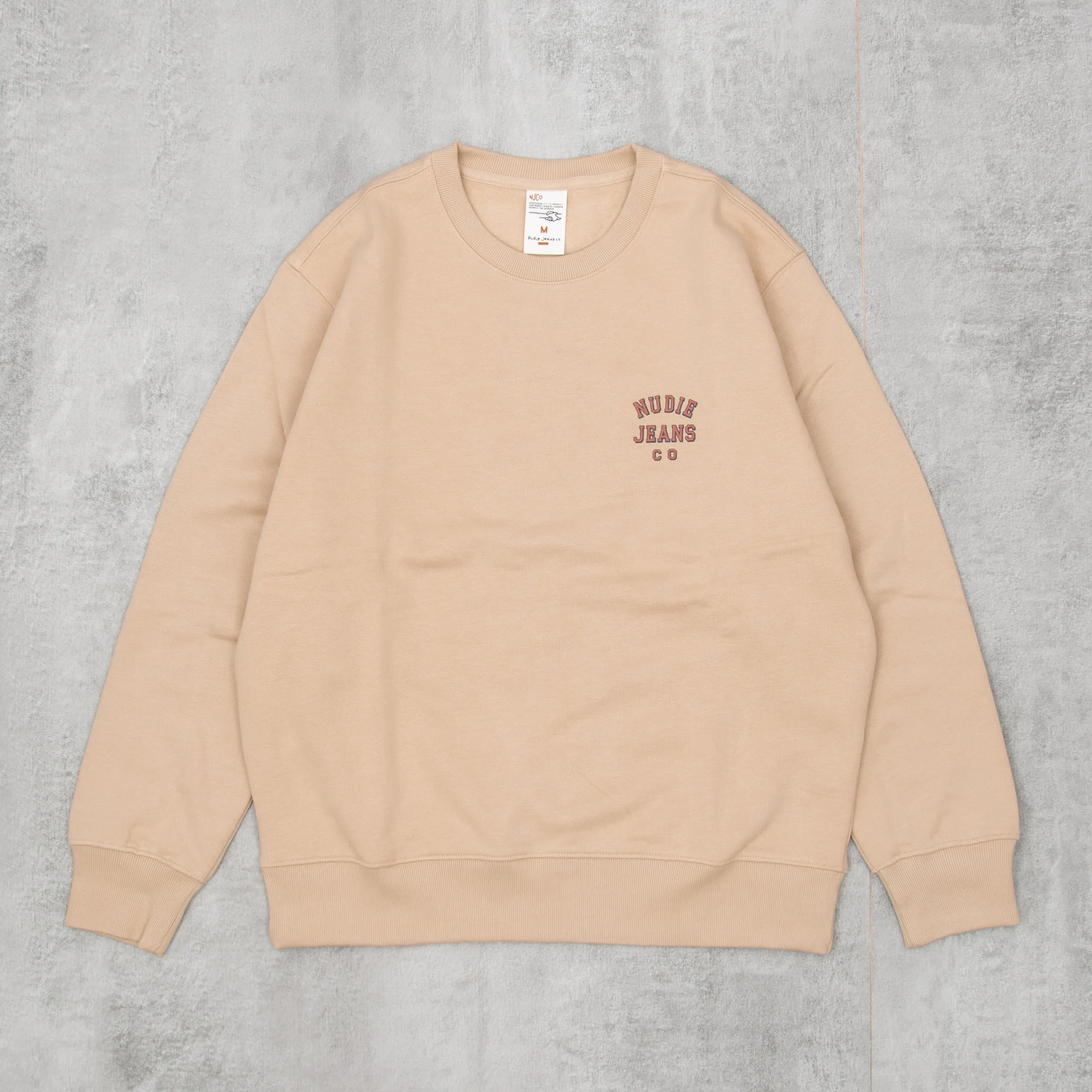 Nudie Frasse Logo Sweatshirt - Cream