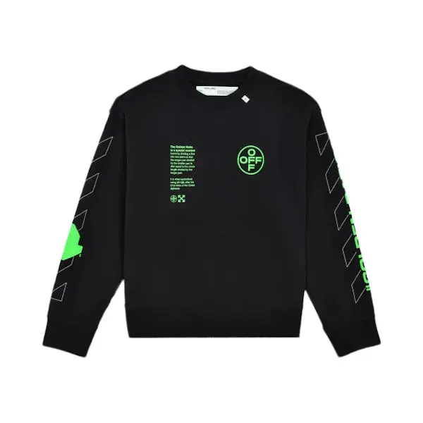 OFF-WHITE Arch Shapes Incompiuto Sweatshirt Black/Brilliant Green