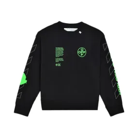 OFF-WHITE Arch Shapes Incompiuto Sweatshirt Black/Brilliant Green