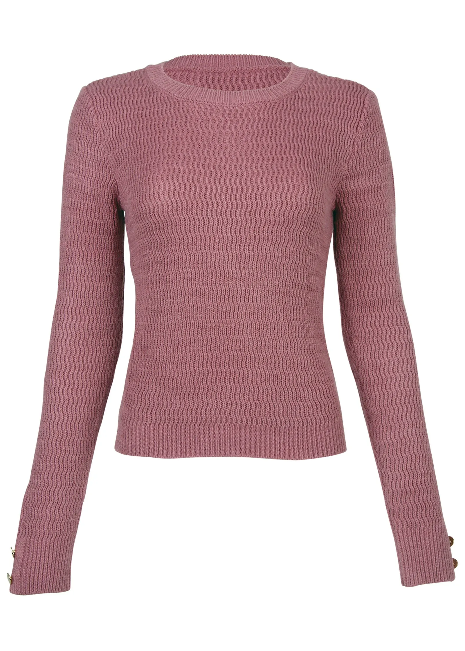 Open Stitch Sweater - Heather Rose