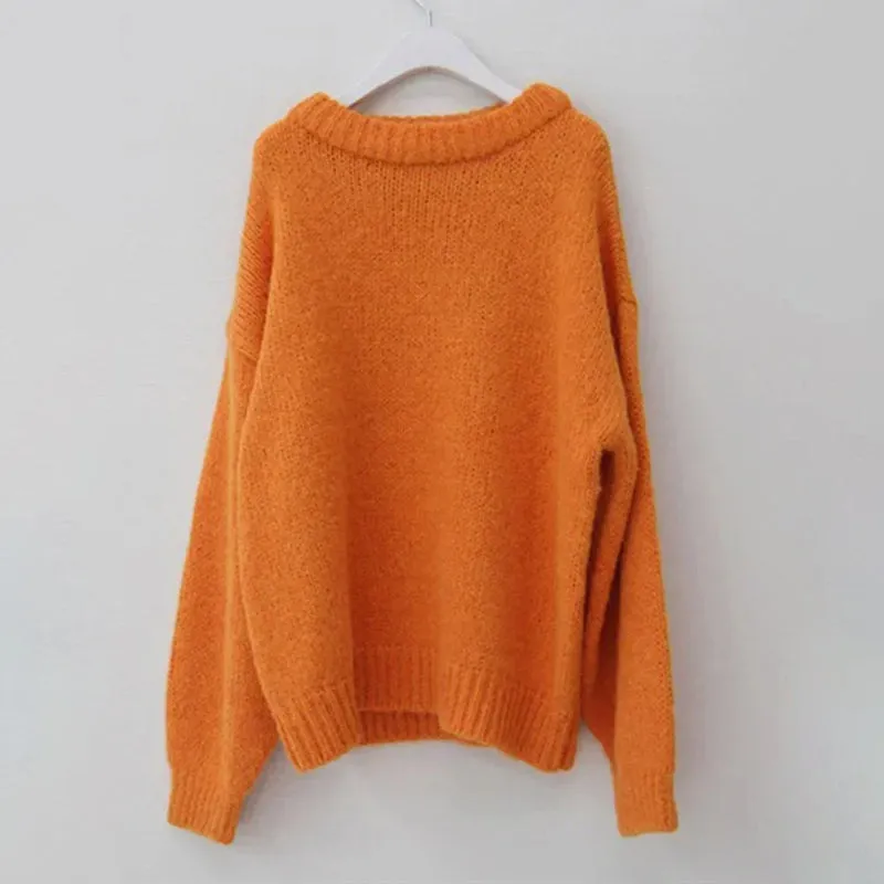 Oversized Long Sleeve Knitted Pullover Sweaters