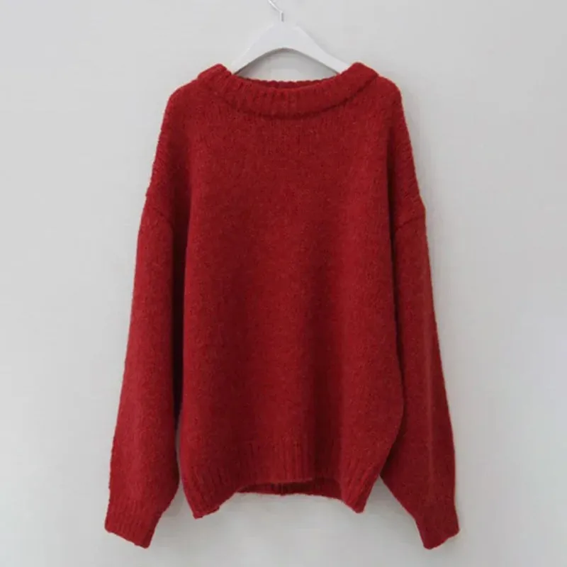 Oversized Long Sleeve Knitted Pullover Sweaters