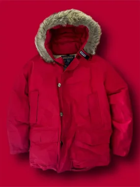 Parka con Pelliccia Woolrich vintage red