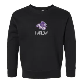 Personalized Abilene Christian University Wildcats Toddler Crewneck Sweatshirt