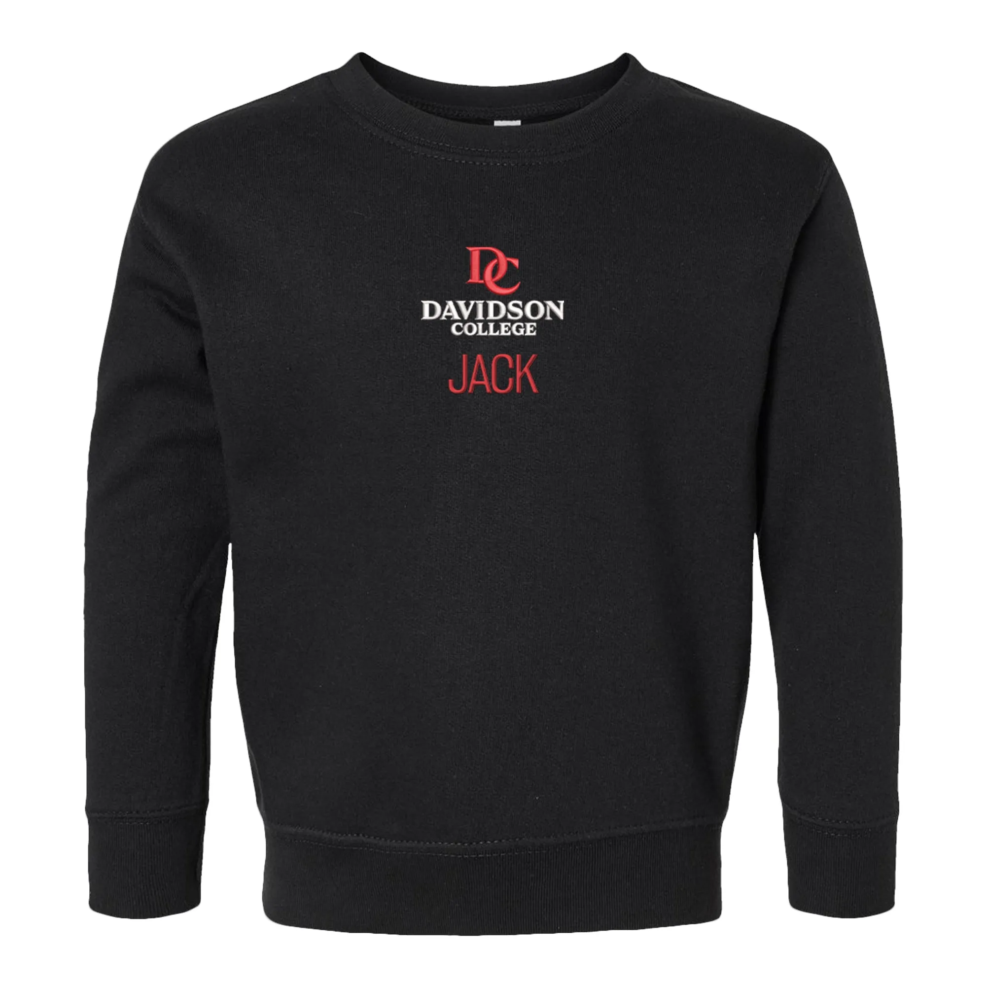 Personalized Davidson Wildcats Primary Lockup Toddler Crewneck Sweatshirt