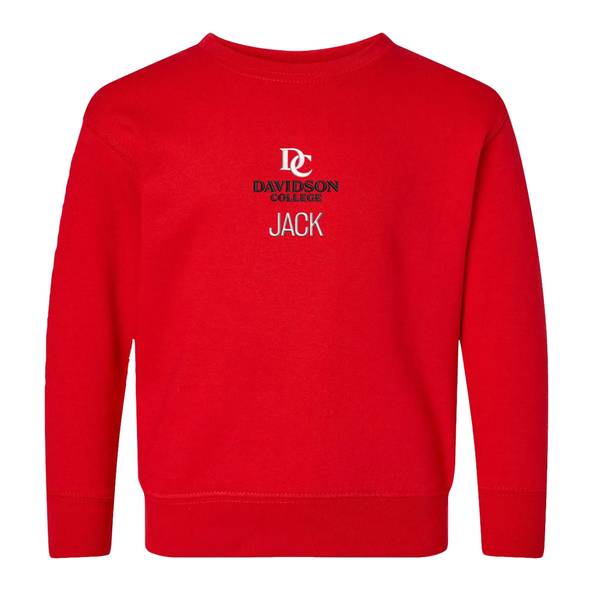 Personalized Davidson Wildcats Primary Lockup Toddler Crewneck Sweatshirt