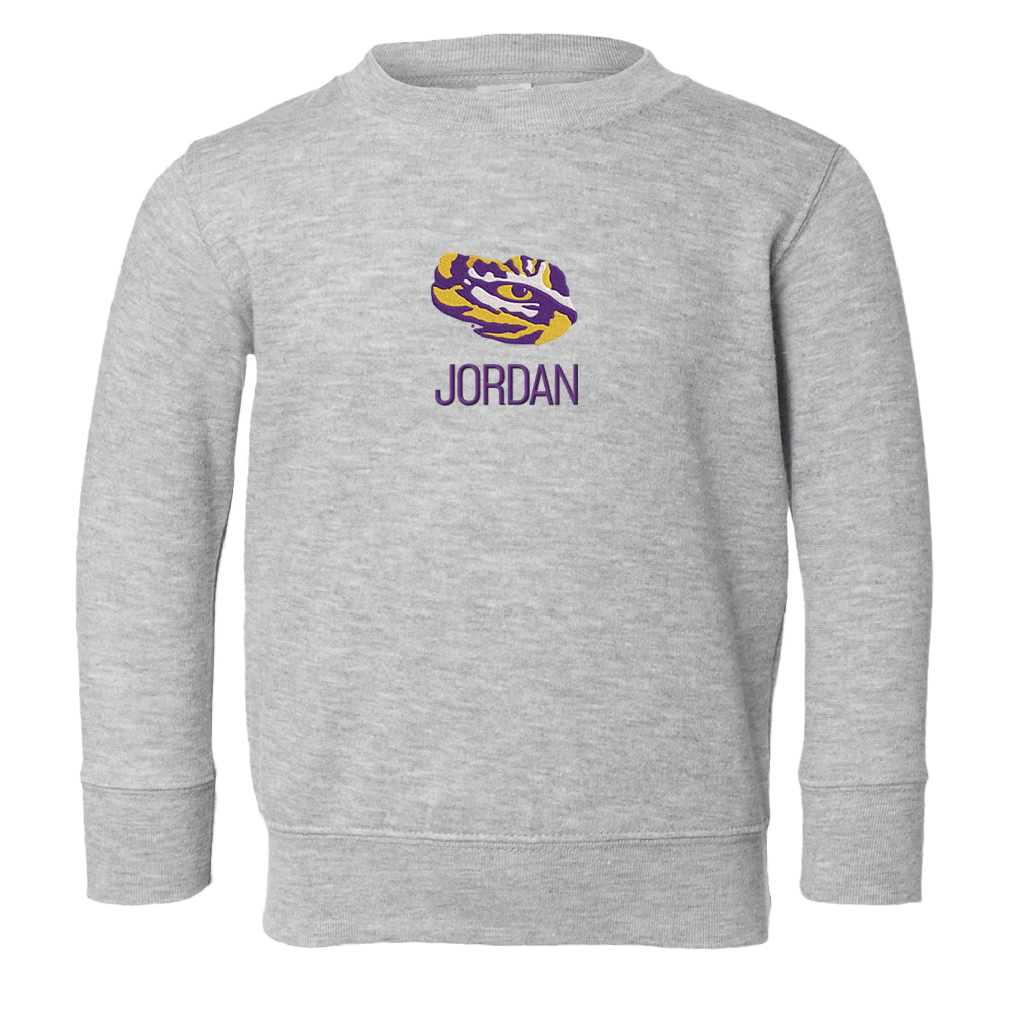 Personalized LSU Tigers Eye Toddler Crewneck Sweatshirt