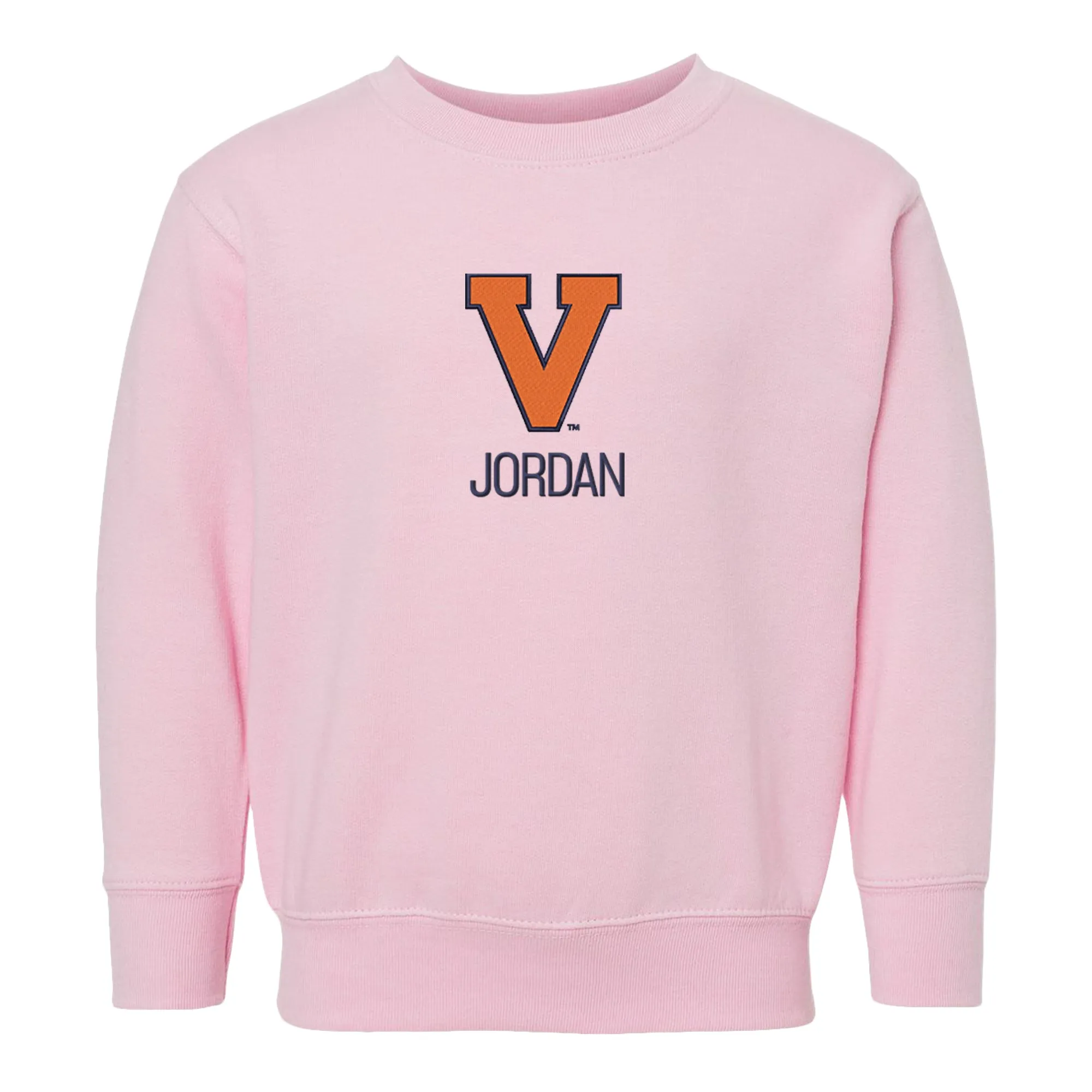 Personalized Virginia Cavaliers Institutional V Toddler Crewneck Sweatshirt