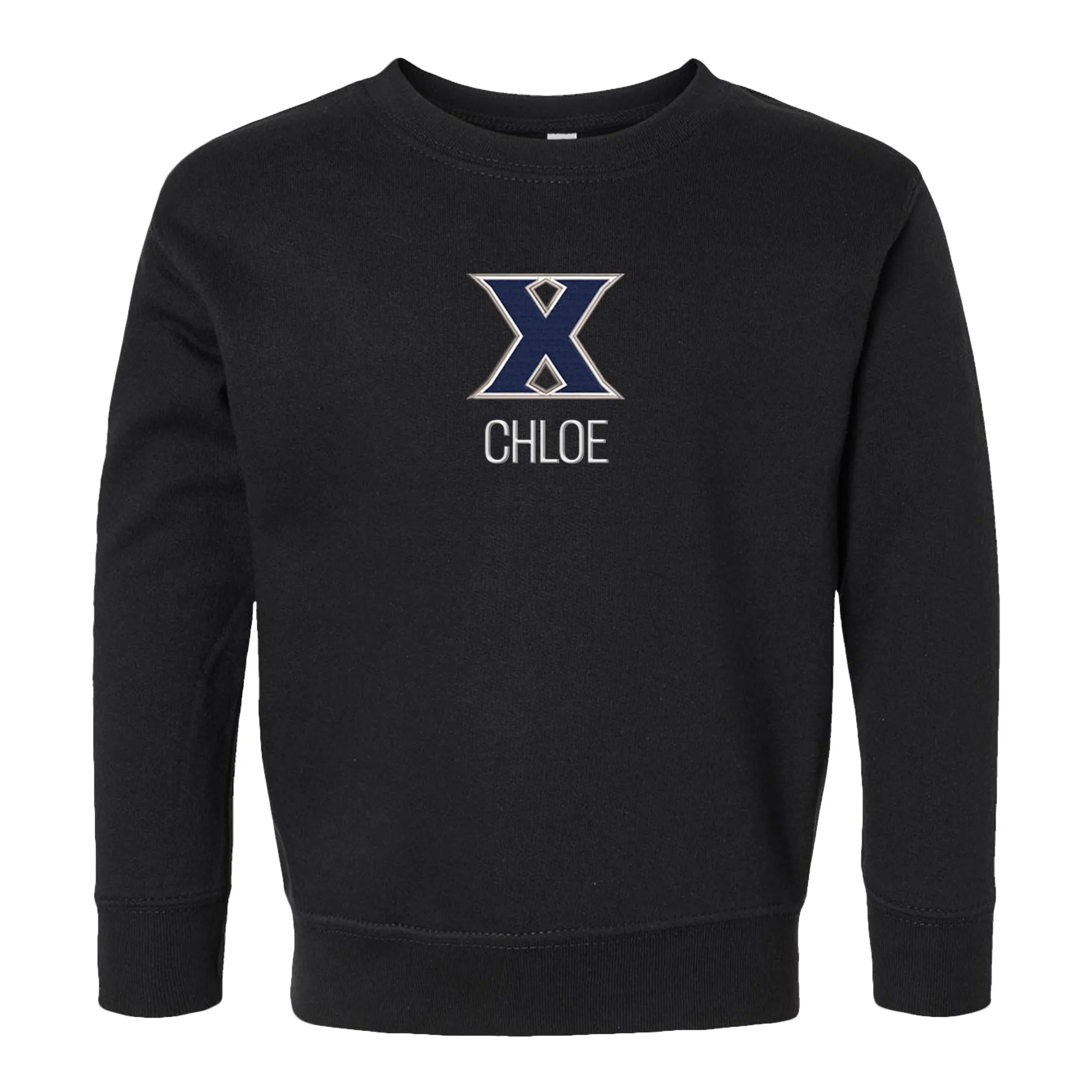 Personalized Xavier Musketeers Toddler Crewneck Sweatshirt