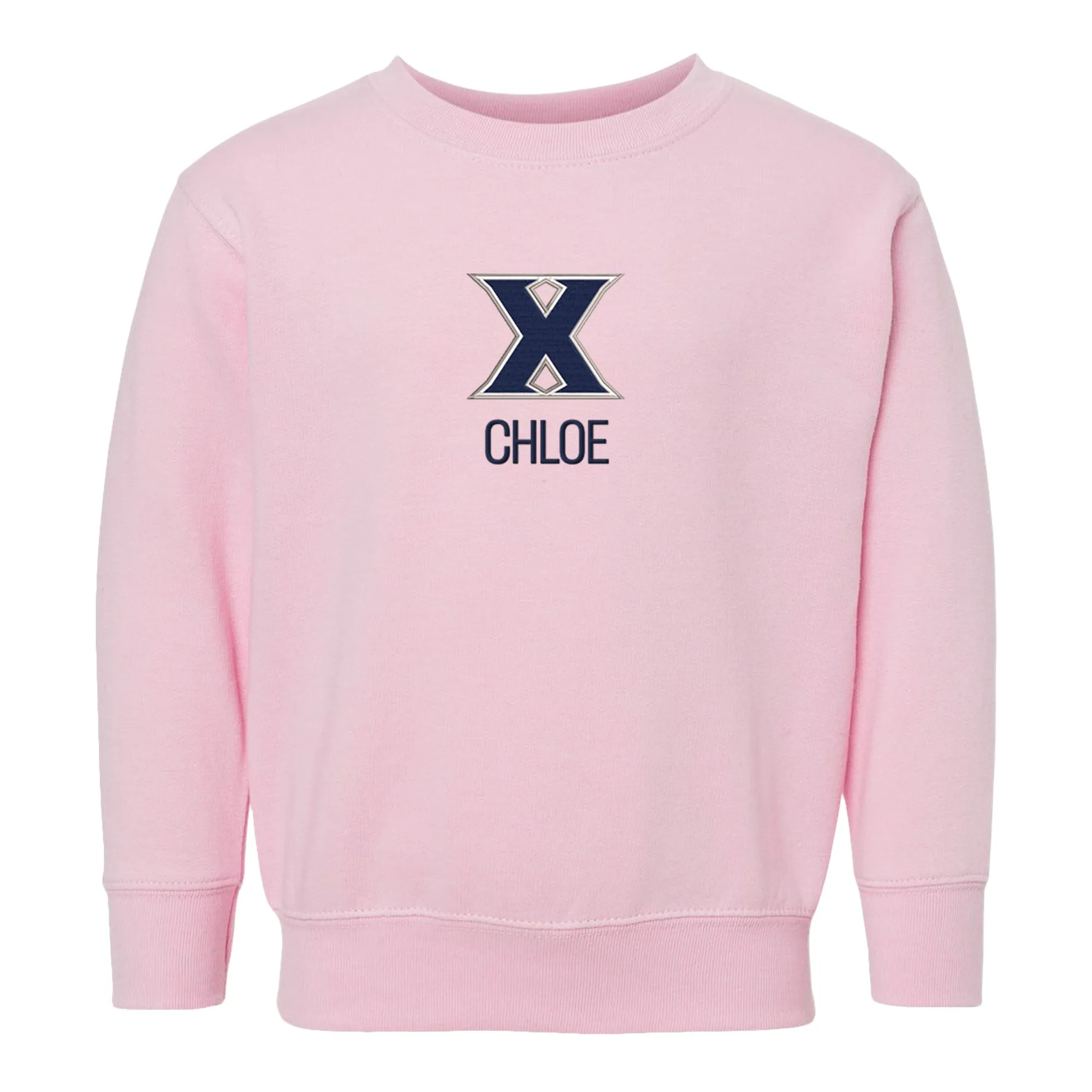 Personalized Xavier Musketeers Toddler Crewneck Sweatshirt